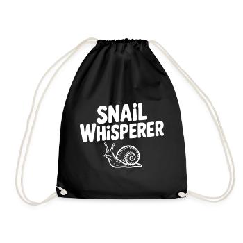 Le Chuchoteur d’Escargots - Sac de sport léger - noir - Devant