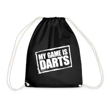 Sweat à capuche et t-shirt amusants de fléchettes pour les vrais fans de fléchettes - Sac de sport léger - noir - Devant
