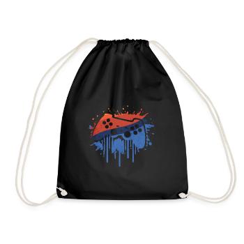 Gaming Retro - Drawstring Bag - black - Front