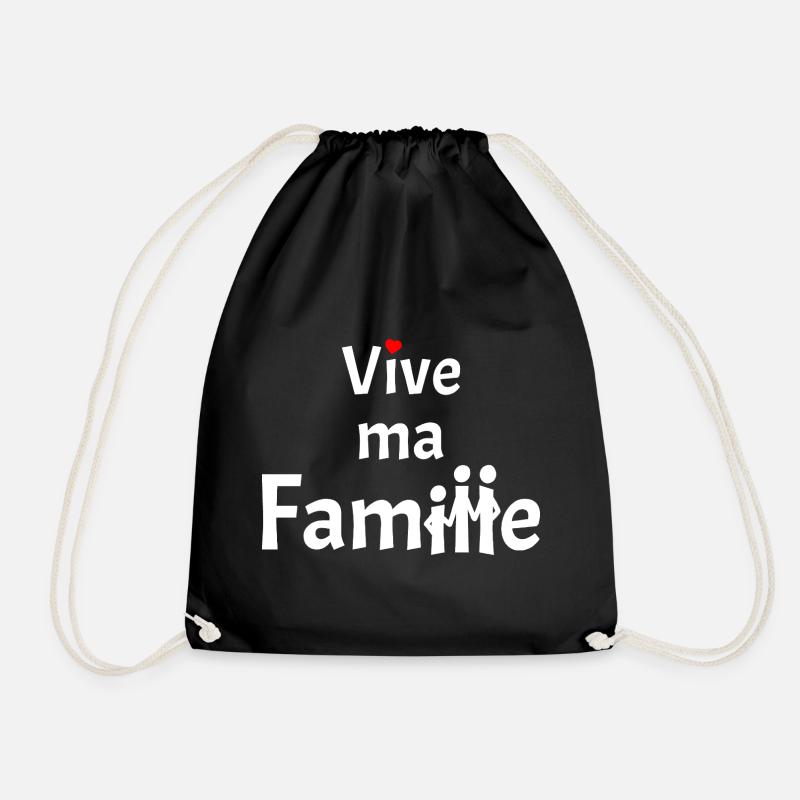 LONG LIVE MY FAMILY! - Drawstring Bag - black