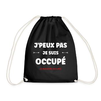 J'peux pas je suis occupé - Sac de sport léger - noir - Devant