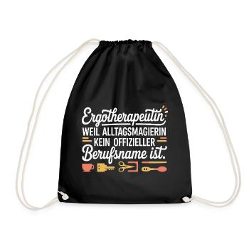Ergotherapeutin Ergo Praxis Team Ergotherapie - Turnbeutel - Schwarz - Vorne