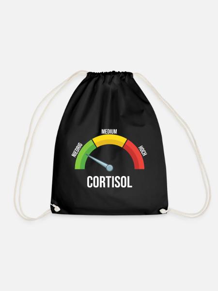 Cortisol Messgerät - Turnbeutel - Schwarz