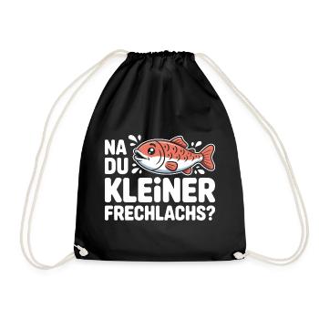 Na Du Kleiner Frechlachs Gamer Lachs Meme Zocker - Turnbeutel - Schwarz - Vorne