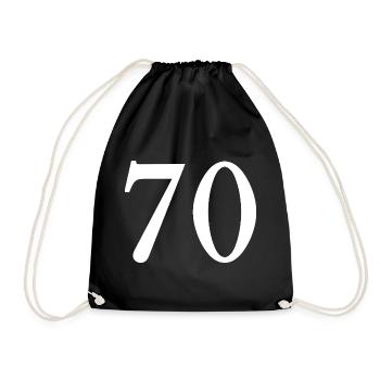 70. 70 ANS. 70e ANNIVERSAIRE. ANNIVERSAIRE 70 ANS. - Sac de sport léger - noir - Devant