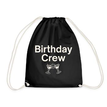 Birthday Crew - Drawstring Bag - black - Front