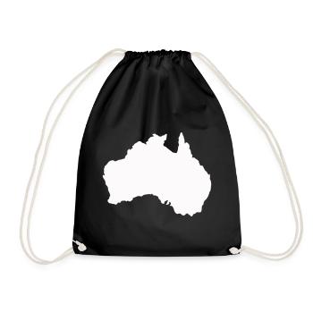 Australien Silhouette Minimal - Turnbeutel - Schwarz - Vorne