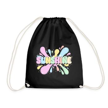 Sunshine Splash - Drawstring Bag - black - Front