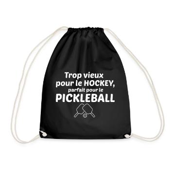 Trop vieux pour le hockey parfait pour pickleball - Sac de sport léger - noir - Devant