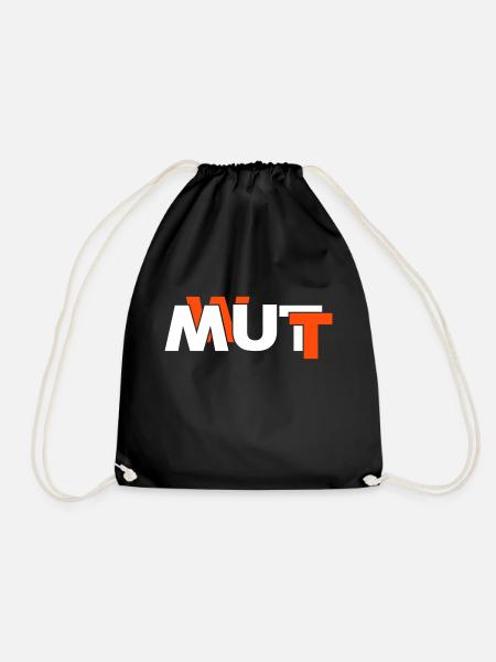Wut oder Mut - Turnbeutel - Schwarz
