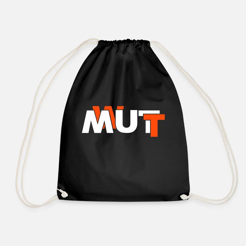 Wut oder Mut - Turnbeutel - Schwarz