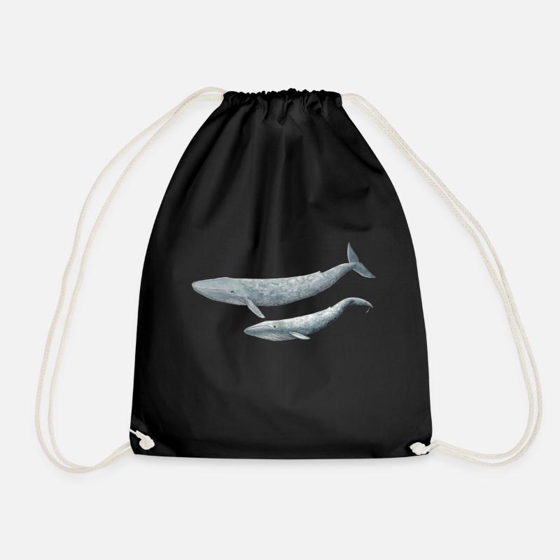 Blue Whale - Blue Whale - Baleine bleue - Turnbeutel - Schwarz