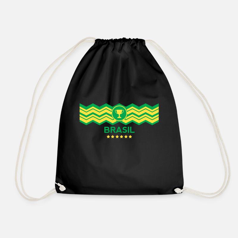 Campeão do mundo Brasil - Drawstring Bag - black