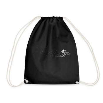 Mountain bike cycling - Drawstring Bag - black - Front