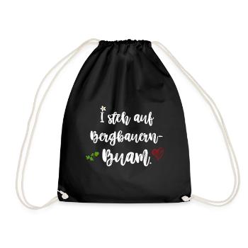 I steh auf Bergbauernbuam Fan-Shirt Volksfest - Turnbeutel - Schwarz - Vorne