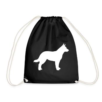 Australian cattle dog - Drawstring Bag - black - Front