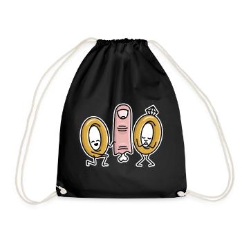 Demande en mariage bagues de mariage fiançailles - Sac de sport léger - noir - Devant