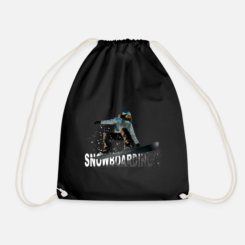 snowboarding - Turnbeutel - Schwarz