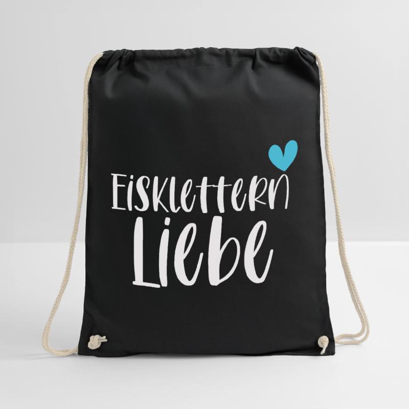 Klettern Eisklettern Liebe Eispickel Geschenk Turnbeutel