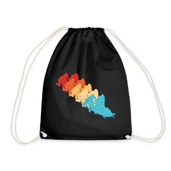Bobsleigh Track Men's Bobsleigh Driving - Drawstring Bag - black - Front