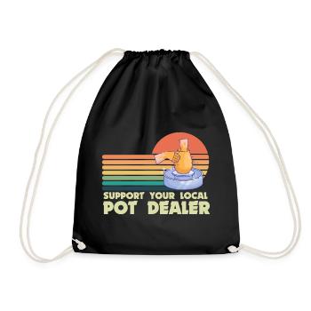 Pottery and pottery - Drawstring Bag - black - Front