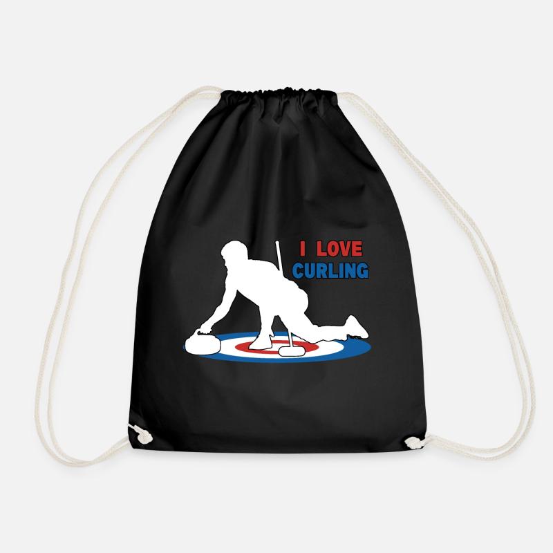 J’adore le curling - Sac de sport léger - noir