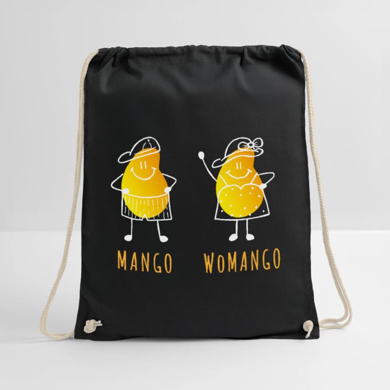 Mango - Womango - Pun, Puns Drawstring Bag