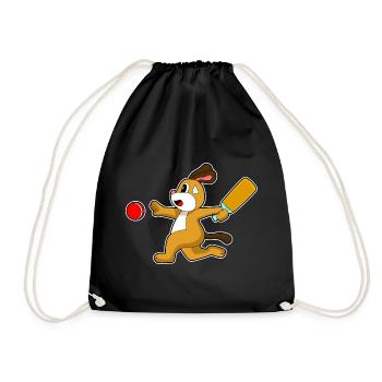 Chien Cricket Cricket Batte - Sac de sport léger - noir - Devant