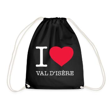 J’ADORE VAL D’ISÈRE - Sac de sport léger - noir - Devant