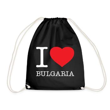 I LOVE BULGARIA Bulgarien - Drawstring Bag - black - Front