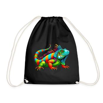 Iguana - Drawstring Bag - black - Front