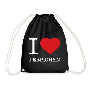 I LOVE PERPIGNAN - Turnbeutel - Schwarz - Vorne