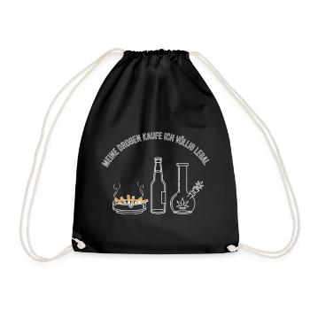 My drugs – completely legal! - Drawstring Bag - black - Front