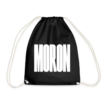 Moron - design typographique grand et audacieux - Sac de sport léger - noir - Devant