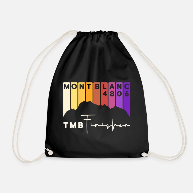 TMB Tour de Mont Blanc Montblanc Finisher - Drawstring Bag - black