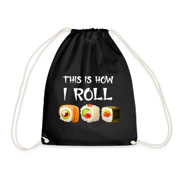 Kawaii Sushi Meme Sushi Joke - Turnbeutel - Schwarz - Vorne