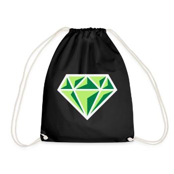 Diamant (pierre précieuse symbole brillant / NEG Gre 3C) - Sac de sport léger - noir - Devant