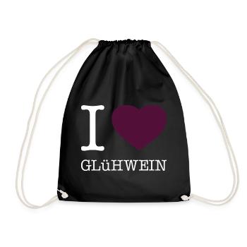 I love mulled wine - Drawstring Bag - black - Front