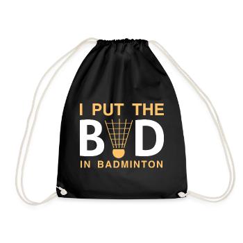 Badminton - Drawstring Bag - black - Front
