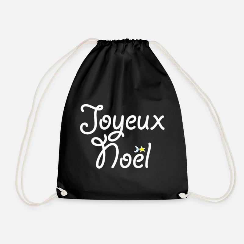 Merry Christmas - Drawstring Bag - black