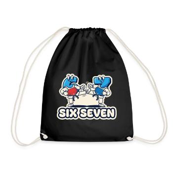 67 Six Seven Meme Drôle Cadeau - Sac de sport léger - noir - Devant