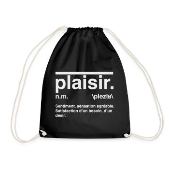 Plaisir Définition Style Dictionnaire - Sac de sport léger - noir - Devant