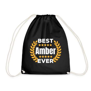 Meilleur cadeau Amber Legend Name de tous les temps - Sac de sport léger - noir - Devant