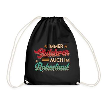 Pension ALWAYS A RETIRED SKIER - Drawstring Bag - black - Front