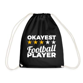Okayest Football Player - Turnbeutel - Schwarz - Vorne