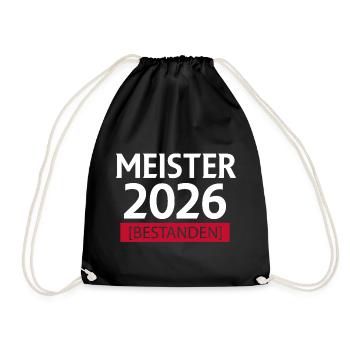 Meister 2026 - Turnbeutel - Schwarz - Vorne