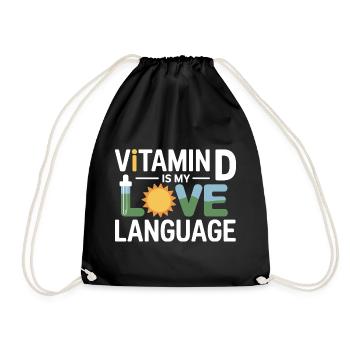 Naturopath Vitamin D Love Language Professional  - Drawstring Bag - black - Front