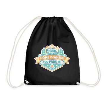 La maison, c’est l’endroit où vous vous garez - Camping - Sac de sport léger - noir - Devant