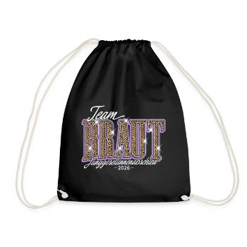 Team Bride Hen Party Bachelorette Party 2026 - Drawstring Bag - black - Front