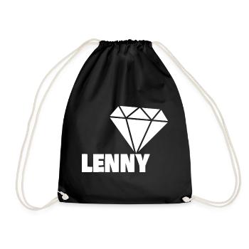 Lenny als Diamant - Turnbeutel - Schwarz - Vorne